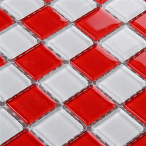 Red Glass Backsplash Tile Kitchen Mosaic Designs 3031 White Crystal Glass Bathroom Wall Tiles