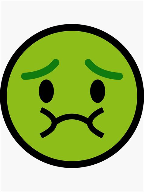Sick Emoji Sticker For Sale By Feelklin Redbubble