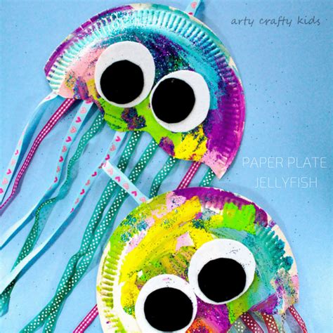 I have a special round up of jesus fish crafts here, but today i am going to give you some options for fish crafts in general. Paper Plate Jellyfish Craft - Arty Crafty Kids