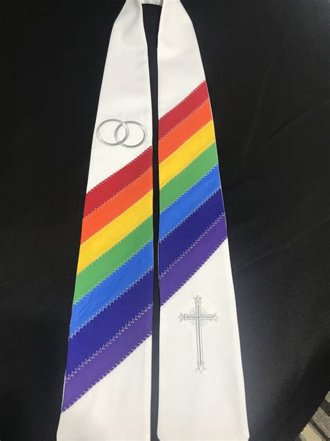 Rainbow Wedding Officiant Clergy Stole Etsy Rainbow Wedding Clergy