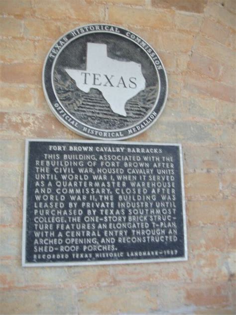 Fort Brown Cavalry Barracks Texas Historical Markers