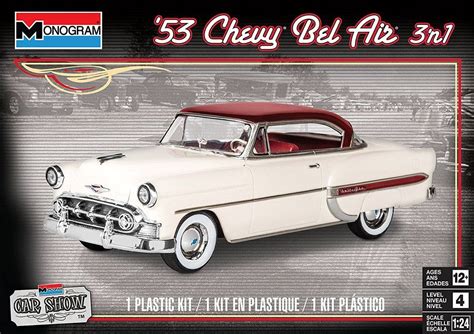 1953 Chevy Bel Air Plastic Car Model Kit 124 85 4431 Revell Monogram