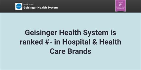 Geisinger Health System Nps And Customer Reviews Comparably