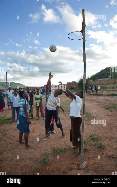 Adolescent Girls Play Basketball At An After School Program In Iringa