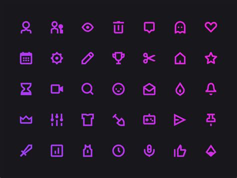 Twitch Icon Set By Kyle Crumrine For Twitch On Dribbble