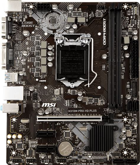 Msi H310m Pro Vd Plus Motherboard Specifications On Motherboarddb