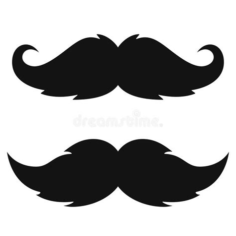 Handlebar Moustache Beard Style Men Illustration Facial Hair Mustache
