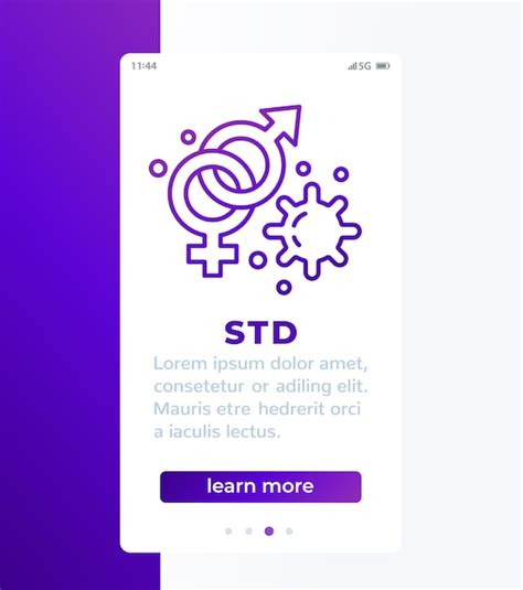 Premium Vector Sexual Transmitted Disease Std Banner Design With Line Icon