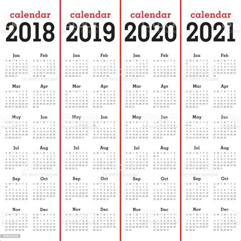 Ten Year Calendar 2018 2019 2020 2021 2022 2023 2024 2025 Mobile Legends
