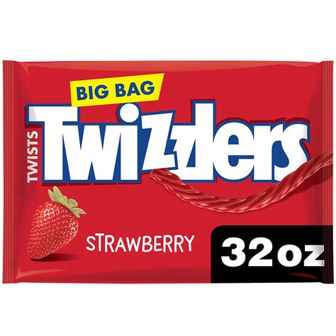Buy Twizzlers Twists Strawberry Flavored Chewy Low Kosher Certified Candy Bulk Big Bag 32 Oz
