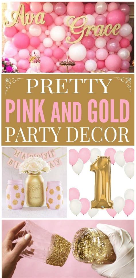 50th birthday decorations party supplies 50th birthday balloons rose gold w/prop. Pretty Pink and Gold Party Ideas in 2020 | Gold party ...