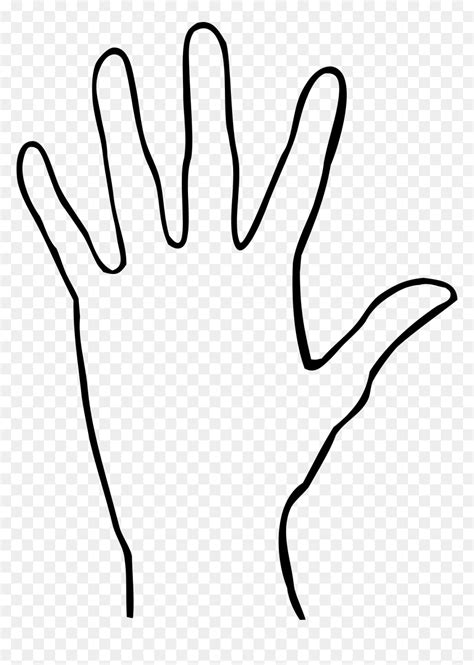 Palm Hand Clipart Simple Hand Palm Drawing Hd Png Download Vhv