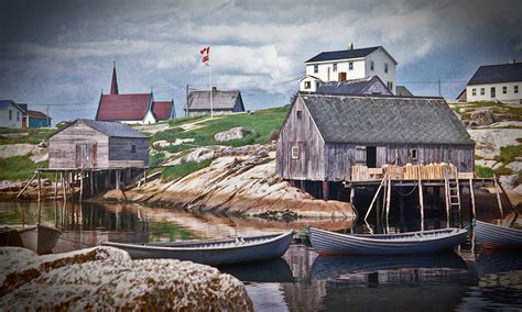 Fond Décran Nova Scotia Nouvelle Écosse Canada Océan Ciel Des