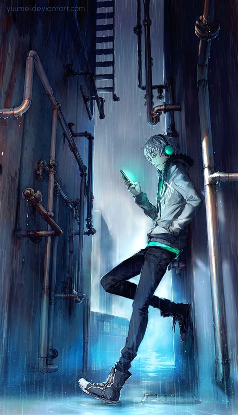 Under Rain By Yuumei On Deviantart Anime Backgrounds Wallpapers