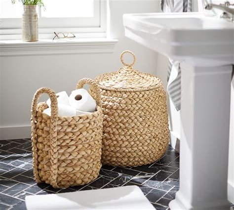 They have towels, bath mats, curtains, rugs, robes, hampers and baskets, and storage furniture. Ribbed Bath Rug | Pottery Barn