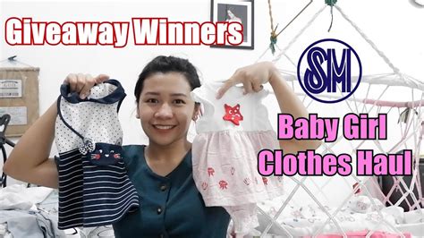 Giveaway Winners Sm Baby Girl Clothes Haul Youtube