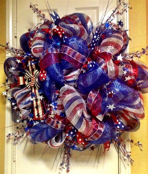 4th Of July Deco Mesh Wreath For Brenda By Ts Creations Deco Mesh