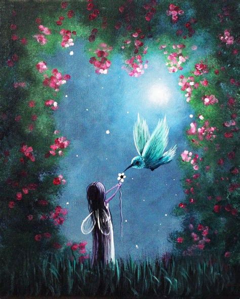Fairy Art To Print Downloadable Fairy Pictures Hummingbird Etsy