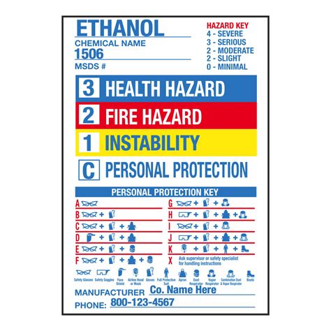 Blank Chemical Hazard Label Pre Printed 4 1 2 X 6 1 2 4 5 X 6 5