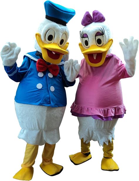Amazon Com Donald Duck And Daisy Duck Adult Mascot Costume Cosplay