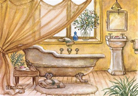 See more ideas about painting bathtub, bathtub, cleaning household. Vintage Bathtub IV, one of Janet Kruskamp's original oil ...