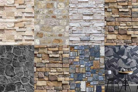 Faux Stone Wallpapers With 3d Stone Effect Patterns Stone Wallpaper