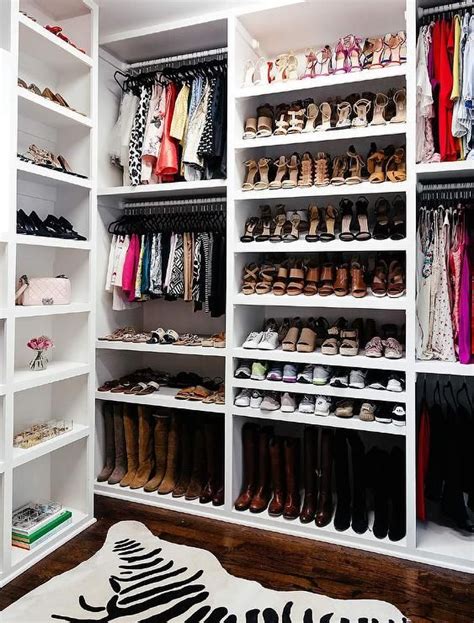 Maybe you would like to learn more about one of these? Tilted closet shoe shelves display shoes with an organized ...