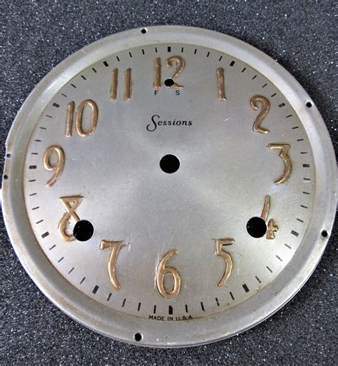 6 12 Wide Vintage Pressed Aluminum Sessions Clock Dial Etsy