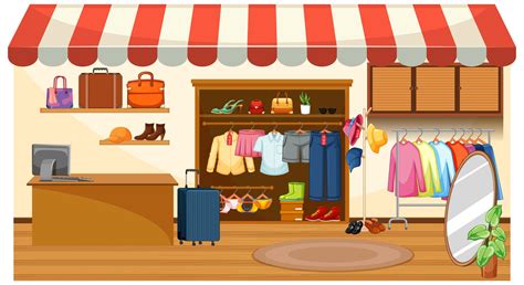 Fashion Clothes Store Background 1542636 Vector Art At Vecteezy