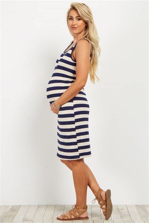 charcoal striped sleeveless fitted maternity dress in 2020 fitted maternity dress stylish