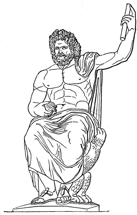 Dibujo De Zeus De Esmirna Para Colorear Dibujo De Dios Zeus Pintado