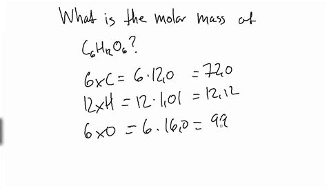 Example How To Find The Molar Mass Of A Compound Youtube