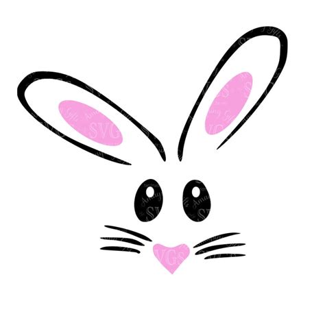 SVG Easter Bunny SVG Rabbit face svg Bunny tshirt svg | Etsy
