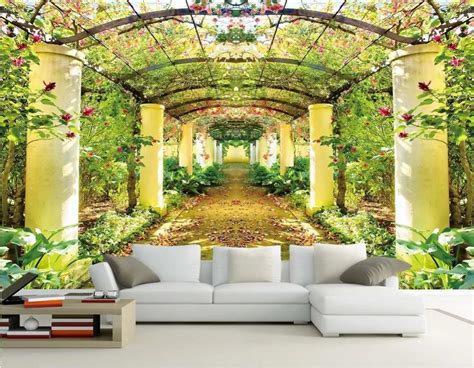 Custom Photo Wallpaper 3d Stereoscopic 3d Beautiful Garden Of Eden Room