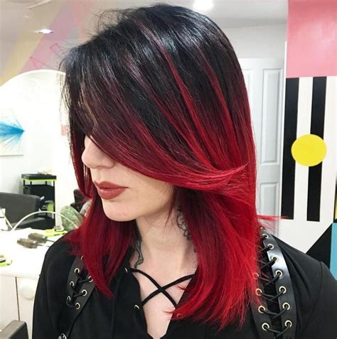 Black To Red Ombre Balayage Best Ombre Hair Red Ombre Hair Ombre Hair