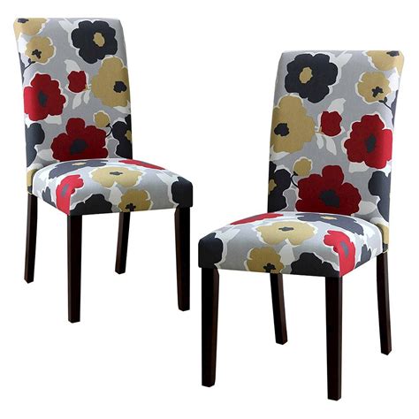 Avington Major Floral Dining Chair Set Of 2 Graphite Upholstered