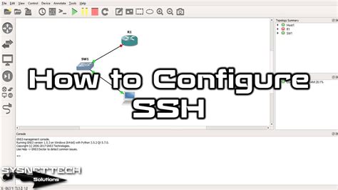 How To Configure Ssh On Cisco Router In Gns What Is Ssh Sysnettech