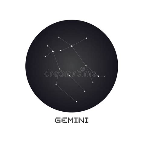 Gemini Constellation Stock Vector Illustration Of Star 110654690