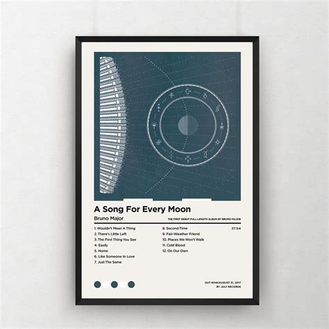 Bruno Major Poster A Song For Every Moon Poster Tracklist Etsy
