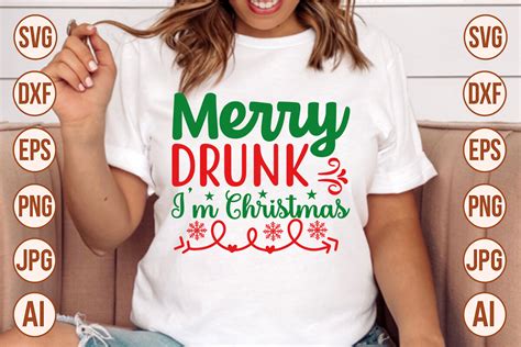 merry drunk i m christmas svg designs graphic by trendy svg gallery · creative fabrica