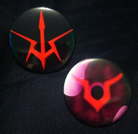 Code Geass Eye And Logo Single Purchase Or Set Of 2 Buttons Etsy Uk