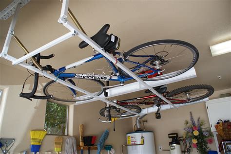 A unique pulley locking mechanism on this bicycle lift quickly hoists your bike for easy storage, giving you extra space in your garage. Power Rax Photos | The Garage Organization Company of ...