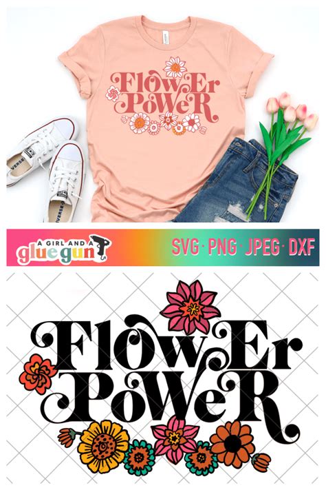 Flower Power Svg Cut File A Girl And A Glue Gun