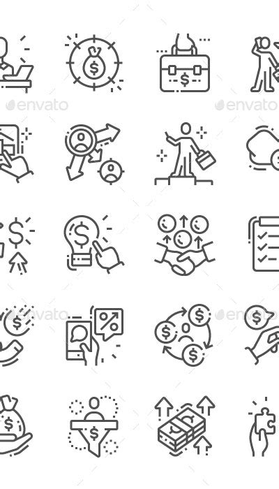 Entrepreneur Line Icons By Palaudesign Graphicriver