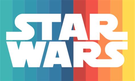 Star Wars Logo Rainbow Color Character Character