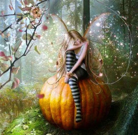 Pumpkin Fairy Fantasy Unicorn Fantasy Fairy Gothic Fairy Fairytale