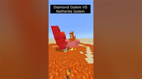 Diamond Golem Vs Netherite Golem Minecraft Mob Fight Shorts