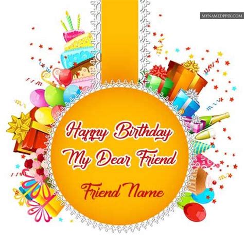 Maybe you would like to learn more about one of these? Amazing Birthday Wish Card Friend Name Write Images | Birthday wishes cards, Best birthday ...