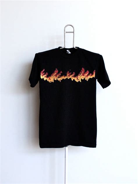Flame Printed Blackt Shirt