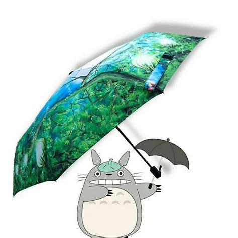 Ghibli Totoro Umbrella Sun Rain Umbrella Anime My Neighbor Totoro Cute Daily Folding Umbrella